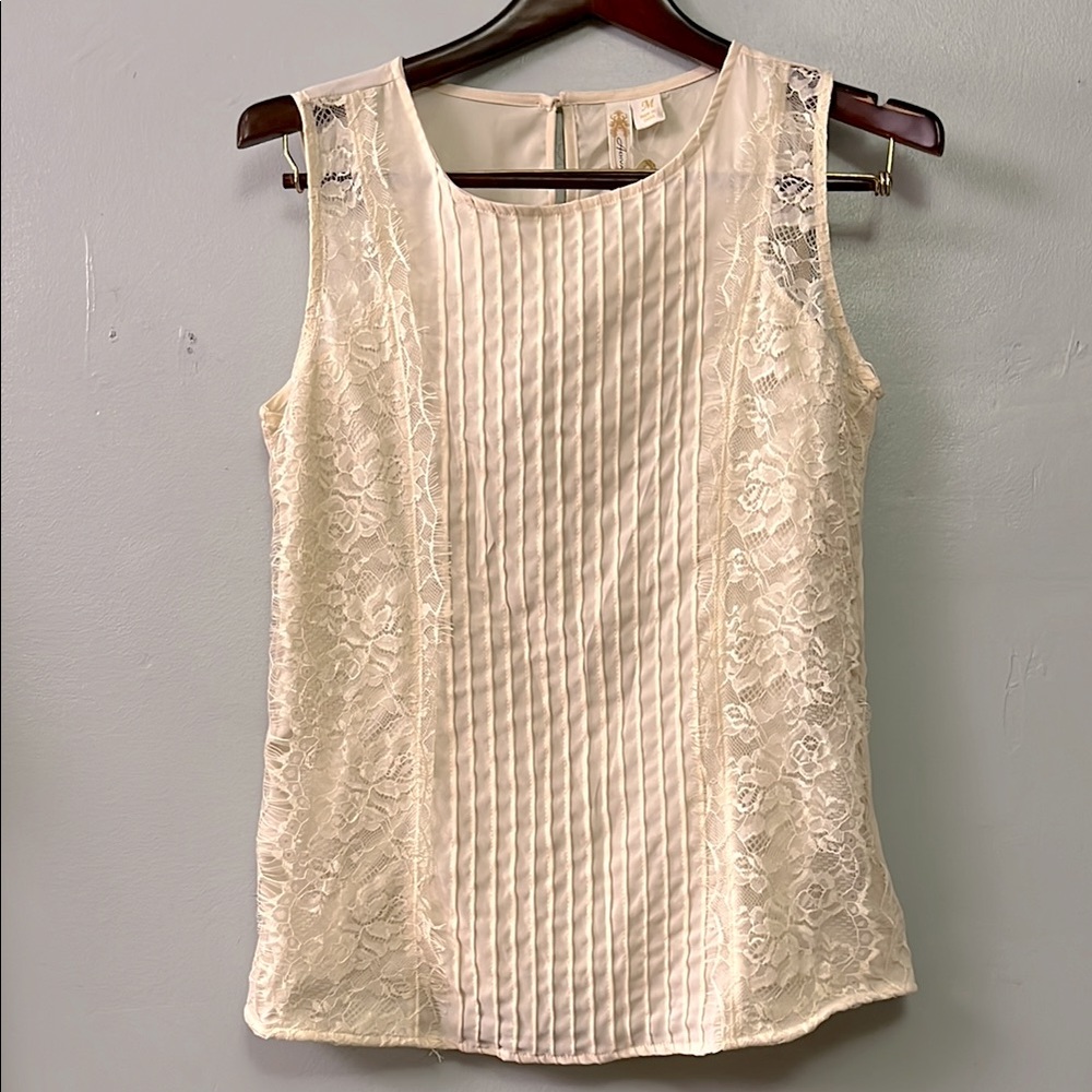 Elegant Cream Lace Women's Top